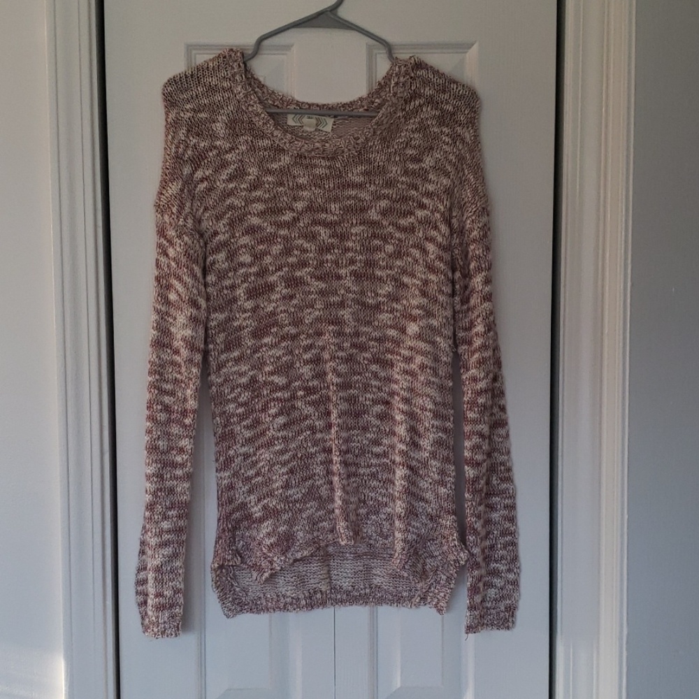 Red and white sweater